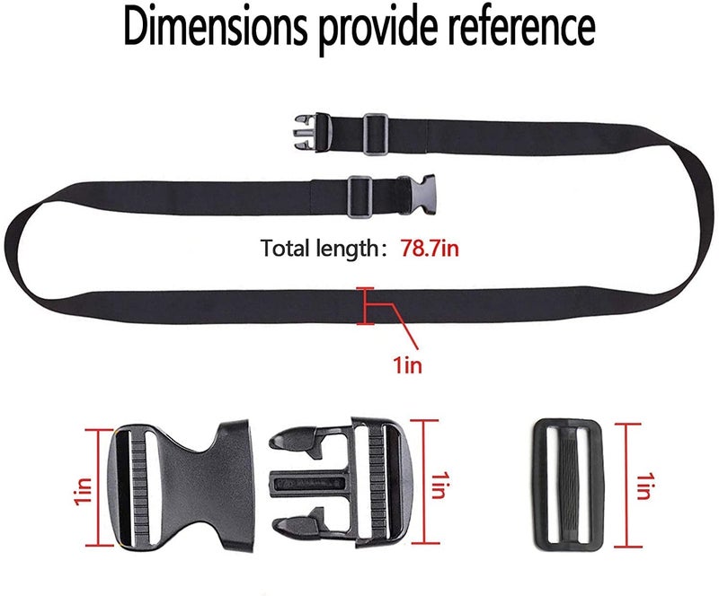 Golf Trolley Cart Bag Straps Webbing Fastener Belt Repalcement & Quick Release Buckle Sleeping Bag Strap - Adjustable & Durable Luggage Suitcase Bag Straps Christmas Tree Straps for Storage 4 Pcs - Image 3