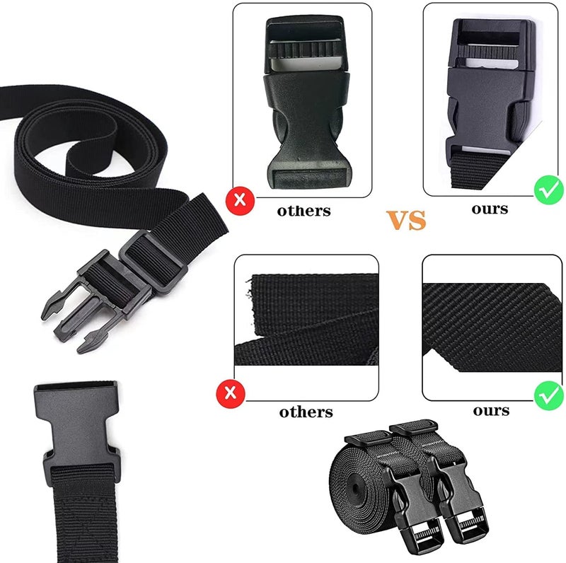 Golf Trolley Cart Bag Straps Webbing Fastener Belt Repalcement & Quick Release Buckle Sleeping Bag Strap - Adjustable & Durable Luggage Suitcase Bag Straps Christmas Tree Straps for Storage 4 Pcs - Image 5
