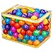 Hovenlay Ball Pit Balls Phthalate Free BPA Free Crush Proof Plastic 7 Bright Colors in Reusable Play Toys for Kids with Storage Bag - Image 3