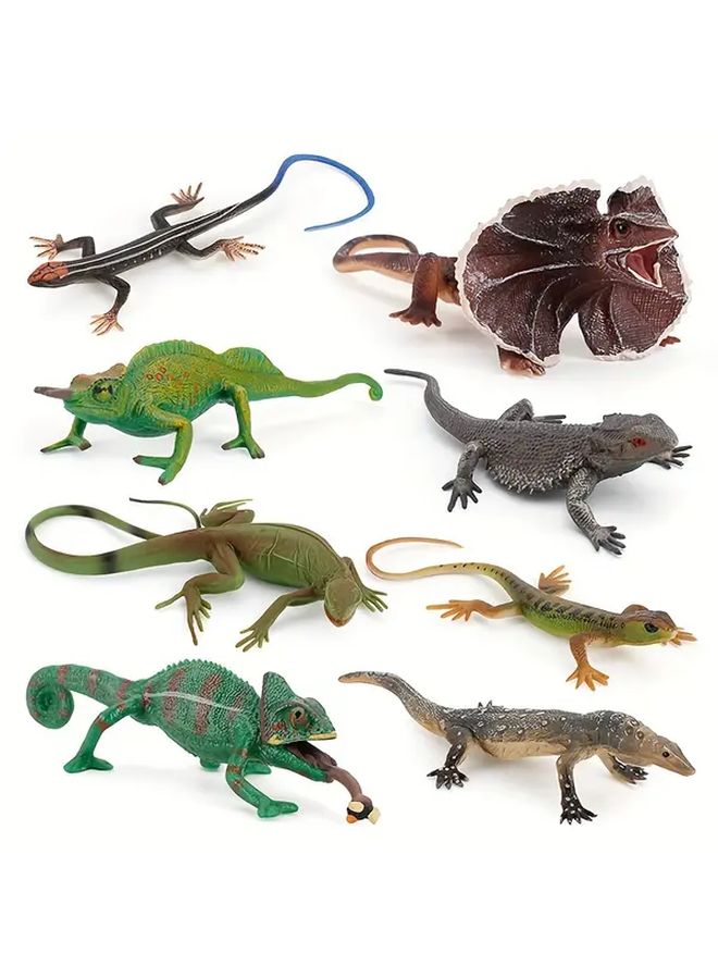 Set Of 4 Simulation Color Changing Dragon Lizard Toys Creative Ornaments For Children - Image 1