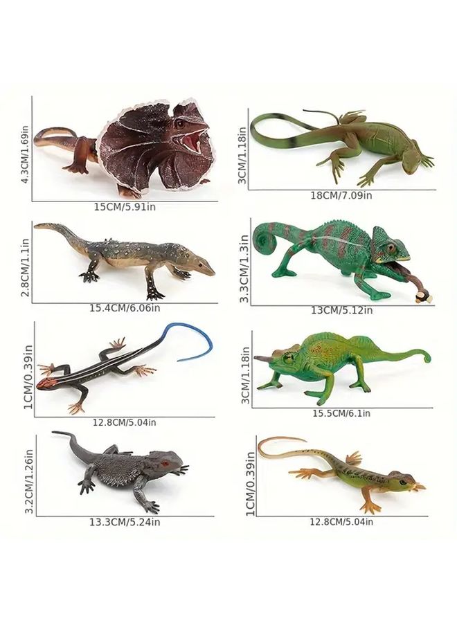 Set Of 4 Simulation Color Changing Dragon Lizard Toys Creative Ornaments For Children - Image 2
