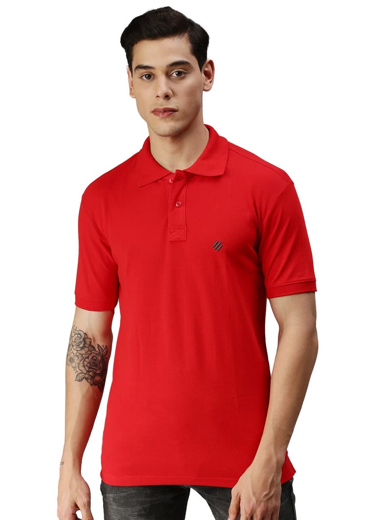 ONN Men's Polo (8904209864772 CASUALZ_431_Large_Red) - Image 1