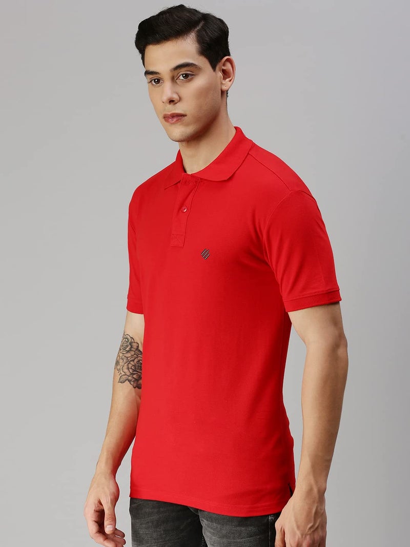 ONN Men's Polo (8904209864772 CASUALZ_431_Large_Red) - Image 3