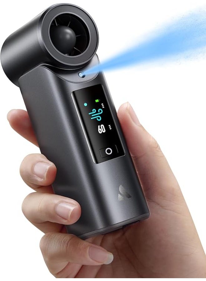 أيكولي Aecooly Active Cold Air Portable Cooling System, 18°F Drop in 10s Mist Chill, 70000RPM High Speed Wind, 7000mAh Large Battery Handheld Fan, Color Touchscreen Personal Fan, Gifts, Travel -Black - Image 1