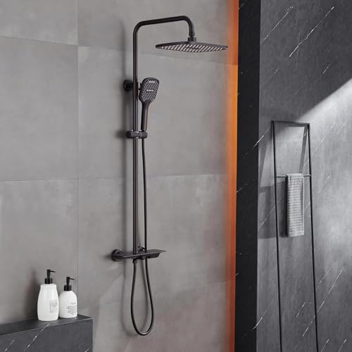 Angle Simple Handheld Shower Hose Replacement G 1/2 Thread Type, Stainless Steel Flexible Shower Head Hose Extra Long, 79 Inches, Oil Rubbed Bronze - Image 2