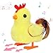 Hopearl Walking Chicken Pet Crow Chick Interactive Electronic Plush Toy Farm Animals Animated Gifts for Toddlers Birthday Yellow 8 - Image 2
