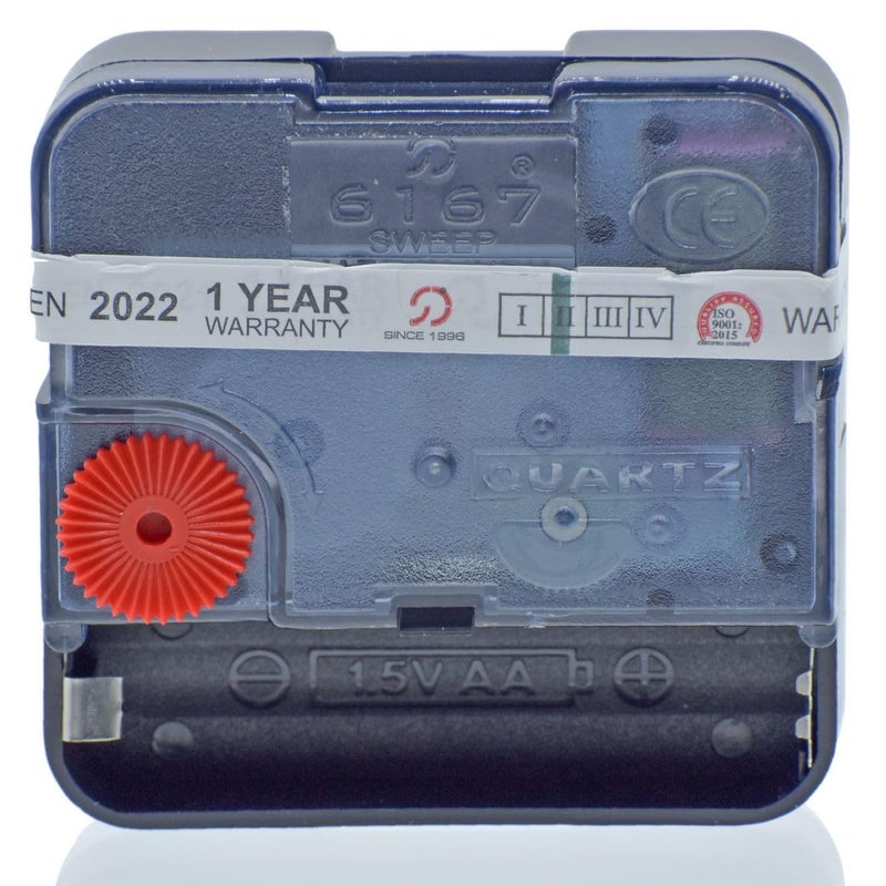 53 Arts Quartz Sweep & Silent Movement Clock Machine (Black, Plastic) - Image 2