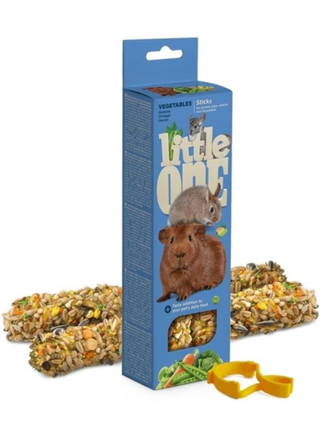 Little One Sticks for guinea pigs, rabbits and chinchillas with vegetables 2x60gm