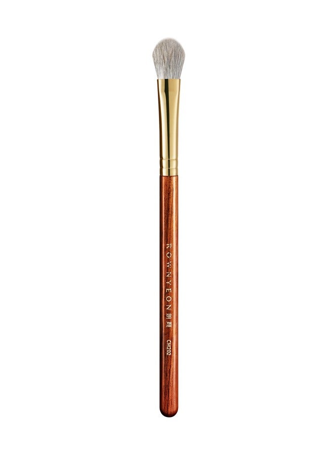 ROWNYEON Desert Oak Series SweepPack Lid Master - Arctic Fox & Goat Hair Blend for Effortless Eyeshadow Packing, Luxury Bubinga Handle (CM 202) - Image 1
