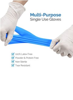 Generic Powder Free Vinyl Disposable Blue Gloves 100 Pcs  - Image 2