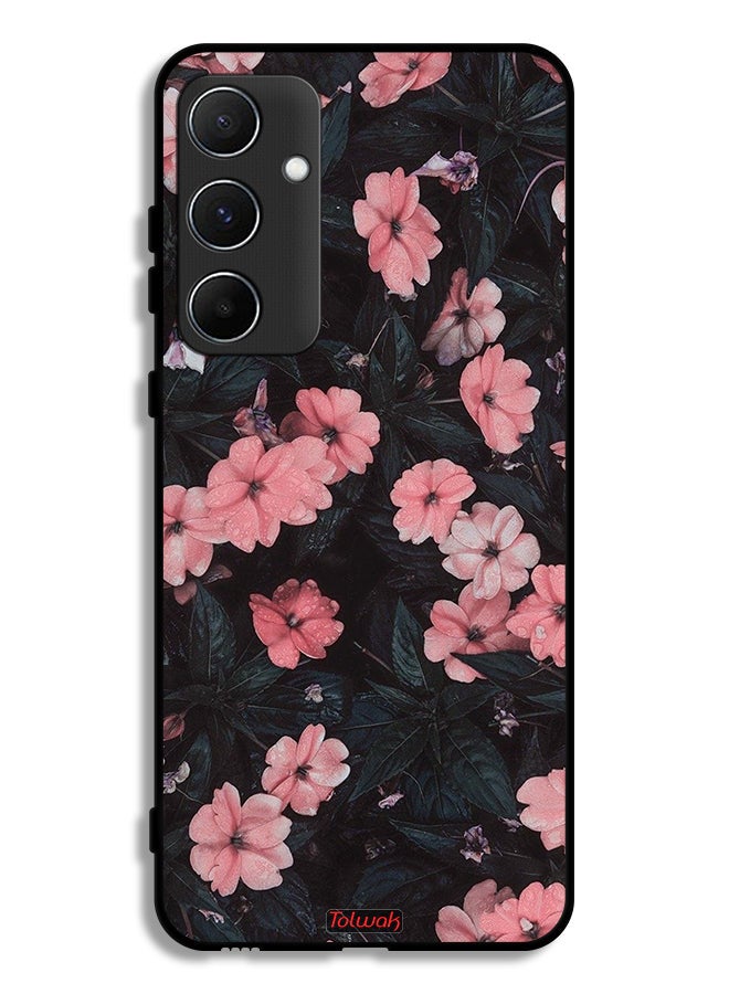 Tolwak Samsung Galaxy A55 5G Protective Case Cover Peach Small Roses  - Image 1