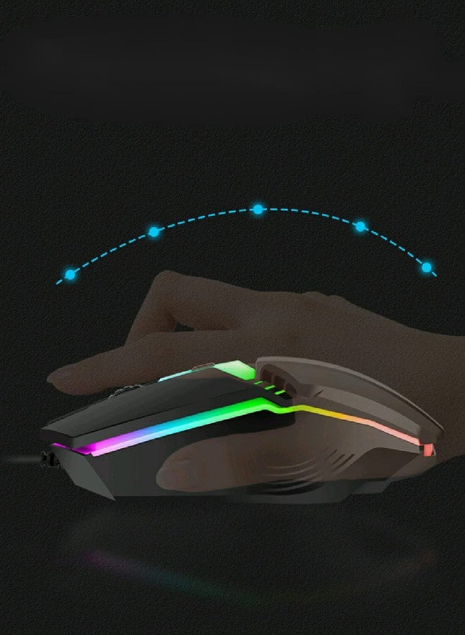 Guiheng Wired Gaming Mouse , Optical USB Mice for Laptop/Desktop, 800 to 1600 3 Adjustable DPI and RGB Light, Ergonomic with 4 Programmable Buttons for Computer Windows 7/8/10/XP Vista Linux Chromebook PC - Image 3