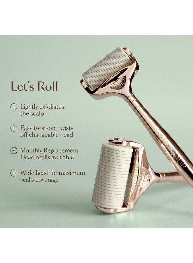 فيجامور ديرما رولر فيغامور جرو+ المتطورة | أداة لفروة الرأس بـ ١٢٠٠ إبرة دقيقة، ٠.٢٥ مم | تُقشّر فروة الرأس بلطف | رأس عريض لتغطية قصوى - Image 3