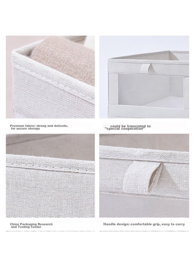 CHAHUA Camellia Foldable Storage Box, Fabric Clothing Storage Container, Drawer-style Wardrobe, Clothes Storage Box - Image 2
