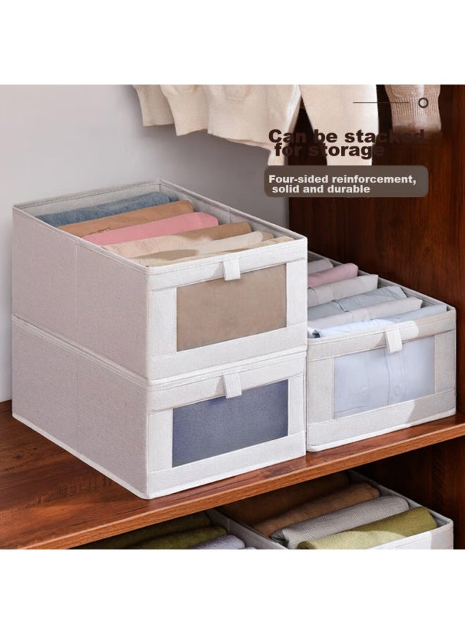 CHAHUA Camellia Foldable Storage Box, Fabric Clothing Storage Container, Drawer-style Wardrobe, Clothes Storage Box - Image 3
