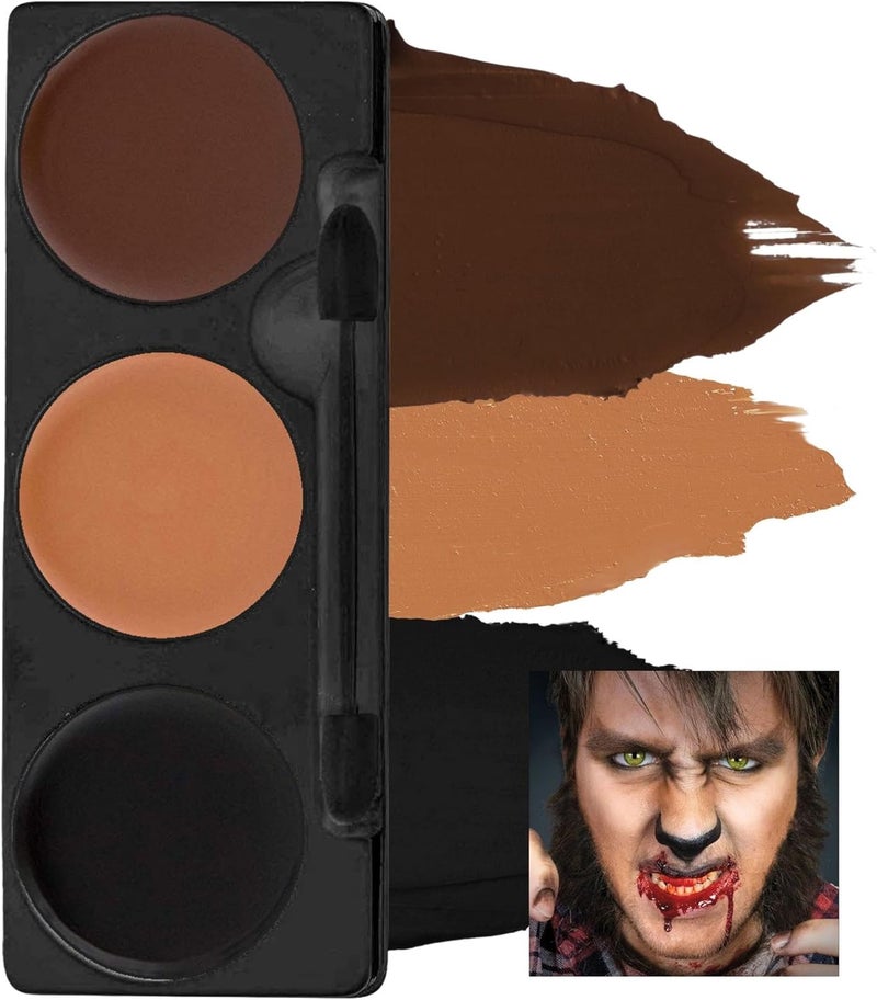 Mehron Makeup Tri-Color Halloween Makeup Palette - Werewolf - Image 1