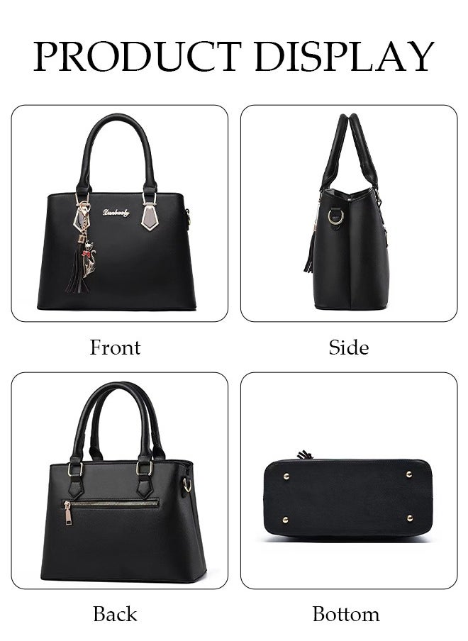 DUNISO - Women's Handbag Set Large Capacity Crossbody Bag Fashion Leather Tote Satchel Shoulder Bag Waterproof Purse Set for Office Travel Elegant Daily Bag - Image 1