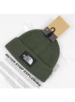 Generic 2024 Autumn Winter Knitted Beanie Unisex Warm Cap Army Green 