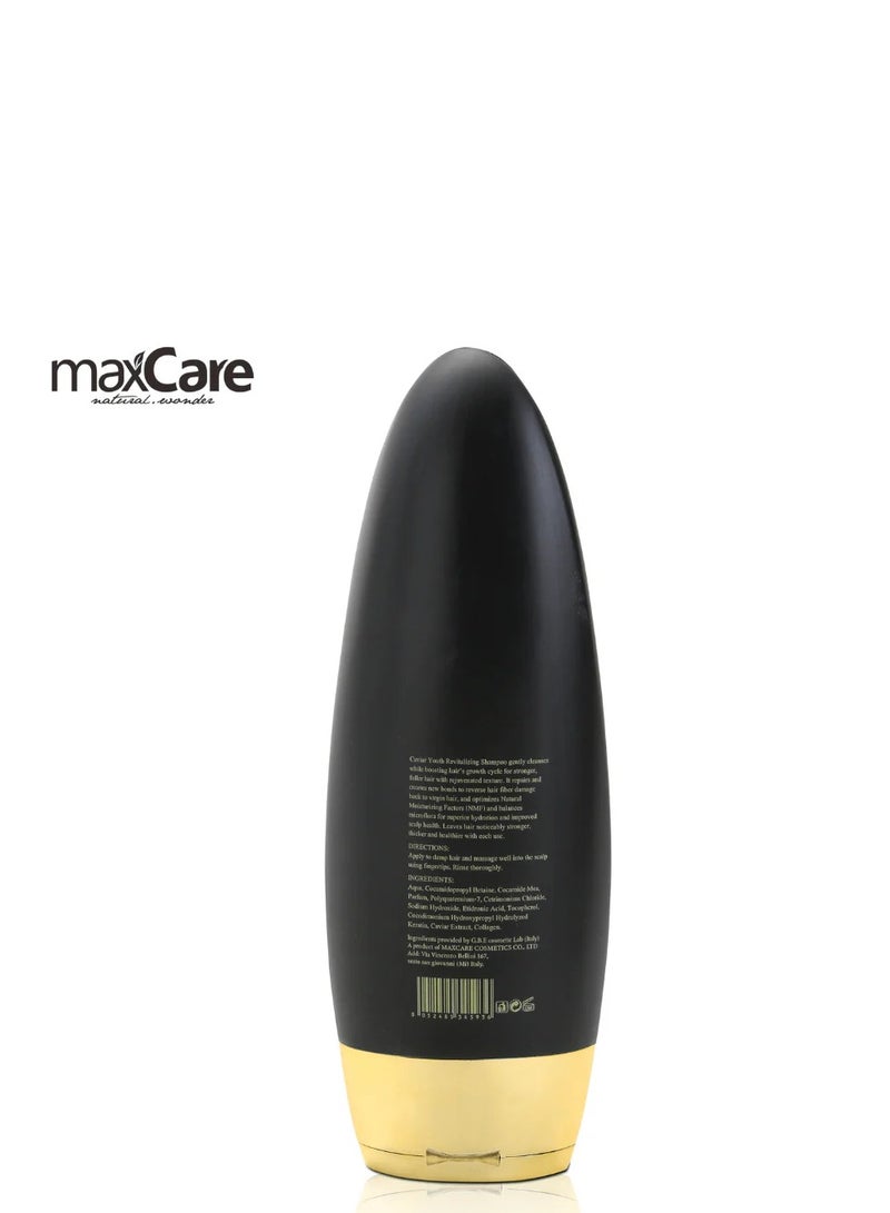 Maxcare Caviar Youth Revitalizing Sulfate-Free Shampoo 500ml – Strengthens & Repairs Hair - Image 3