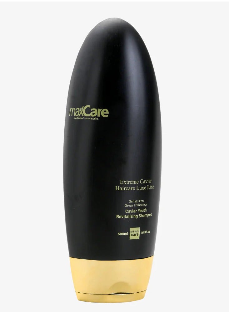 Maxcare Caviar Youth Revitalizing Sulfate-Free Shampoo 500ml – Strengthens & Repairs Hair - Image 1