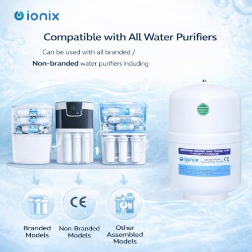 IONIX Ro Stainless steel 304 Pre-Pressurized Metal pressure tank with tank valve,kangen and other ionizer compatible,6 gallons capacity, Used by Top indian brands, Ro Metal Pressure Tank - Image 2