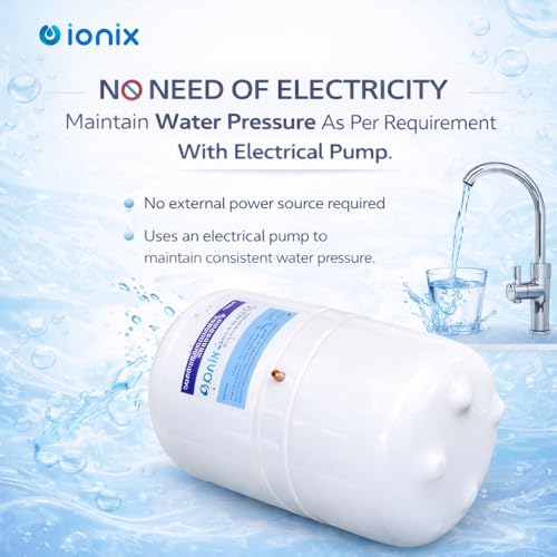 IONIX Ro Stainless steel 304 Pre-Pressurized Metal pressure tank with tank valve,kangen and other ionizer compatible,6 gallons capacity, Used by Top indian brands, Ro Metal Pressure Tank - Image 4