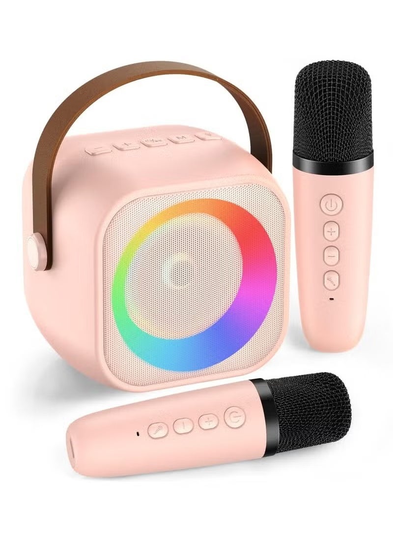 PRIMO PLUS مكبر صوت كاريوكي محمول يعمل بالبلوتوث مع 2 ميكروفونات لاسلكية لحفلة الاستمتاع بالمنزل  - Image 1