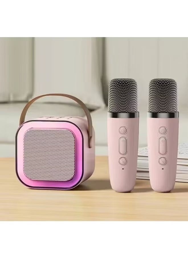 PRIMO PLUS مكبر صوت كاريوكي محمول يعمل بالبلوتوث مع 2 ميكروفونات لاسلكية لحفلة الاستمتاع بالمنزل  - Image 5