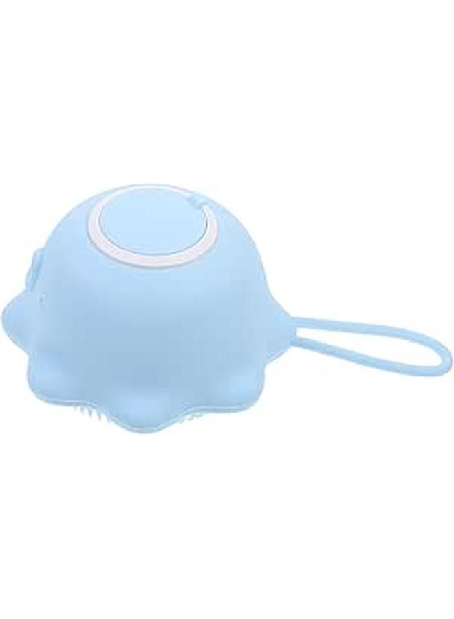 Large Blue Silicone Bath Brush with Massage Soft Touch for Gentle Body Care and Exfoliation - Image 1