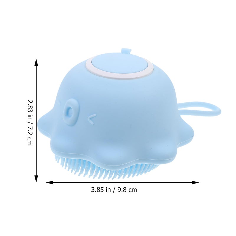 Large Blue Silicone Bath Brush with Massage Soft Touch for Gentle Body Care and Exfoliation - Image 3