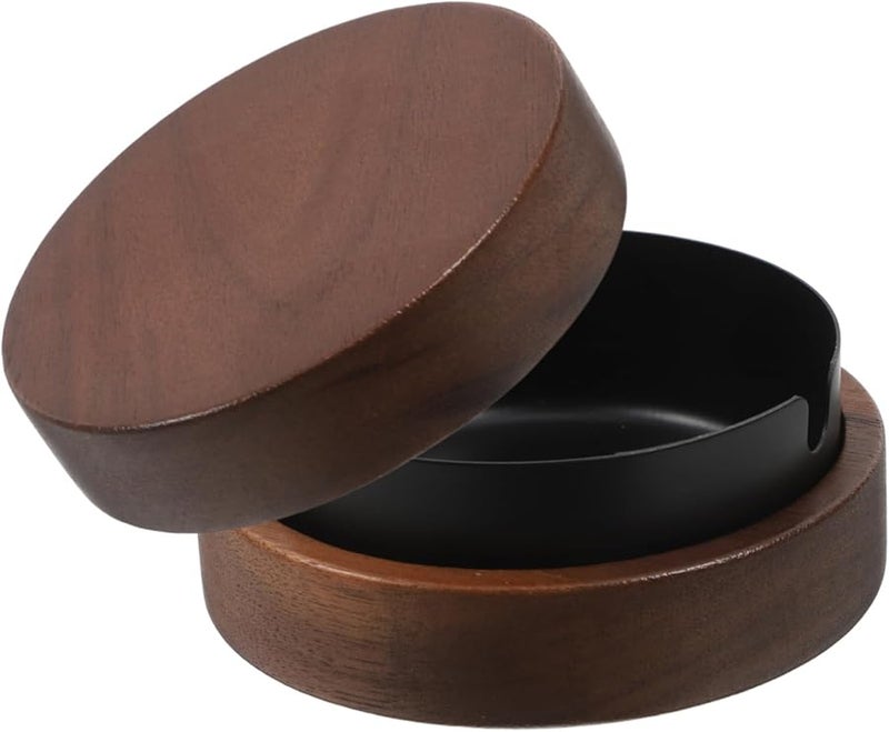 Stainless Steel Round Ashtray Indoor Outdoor Smoking Ash Holder Decorative - Image 1