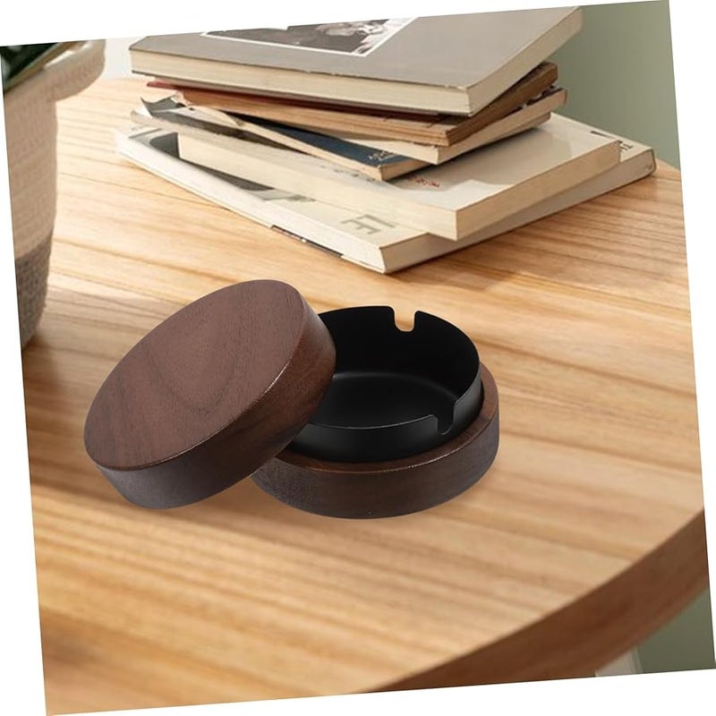 Stainless Steel Round Ashtray Indoor Outdoor Smoking Ash Holder Decorative - Image 5