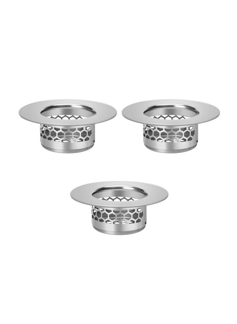 SYOSI 1.1" Bathroom Sink Strainer, Stainless Steel Drain Filter, Small Drain Strainer, Bathtub Lavatory Sink Drain Strainer Hair Catcher for Laundry, Mop Pool, Utility, Slop, RV Sink, Lavatory  - Image 1