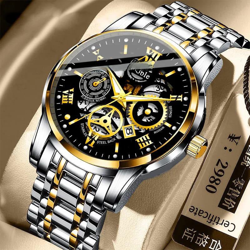 Bubble Luxury Quartz Mens Watch deep space ash 