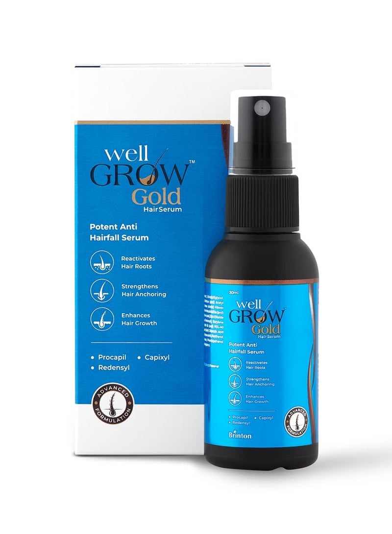 Brinton WellGrow Gold Hair Growth Serum 30ml - Image 1