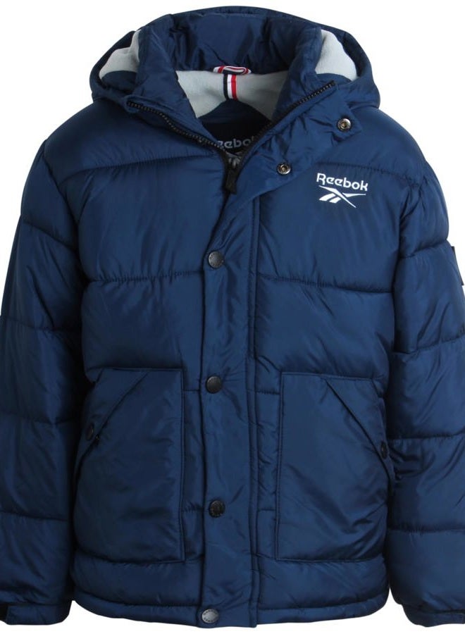 Reebok Boys Winter Jacket - Weather Resistant Insulated Puffer Parka Coat - Heavyweight Ski Jacket for Boys (8-20), Size 14-16, Northern Night - Image 1
