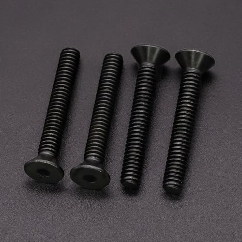 RoyceMart M6 x 35mm (20 Pack) Flat Head Socket Head Cap Screws, Grade 10.9 Black Oxide Finish, Machine Screws Full Thread Coverage - Image 5