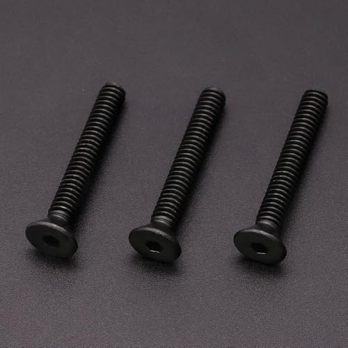 RoyceMart M6 x 35mm (20 Pack) Flat Head Socket Head Cap Screws, Grade 10.9 Black Oxide Finish, Machine Screws Full Thread Coverage - Image 4