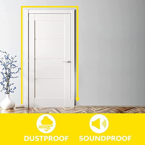 BLOSY Weather Stripping 1/2" W x 1/8" T, White Foam Tape for Window Door, Adhesive Foam Insulation Tape Reduce Noise Dust Cold Air, 16FT Each x 3 Rolls - Image 3