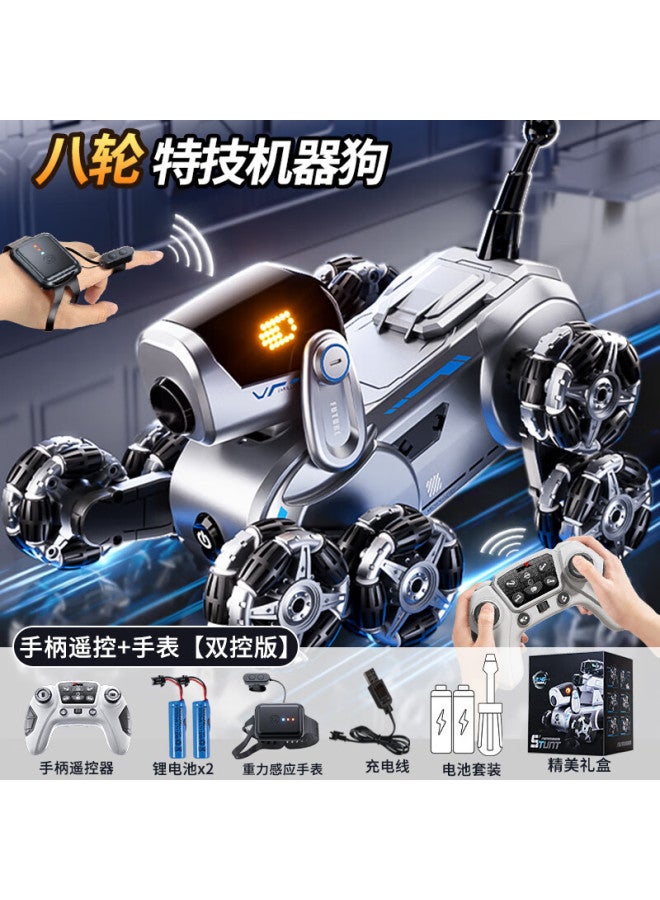 Aozhi Jia Remote Control Robot Dog Children's Toy, Birthday Gift For Boys, Stunt Eight-wheel Gesture Sensing Drift Remote Control Off-road Vehicle - Image 1
