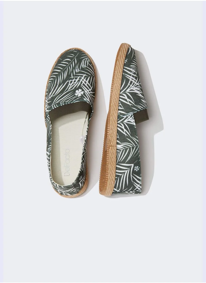 DeFacto Flat Sole Palm Print Espadrilles
