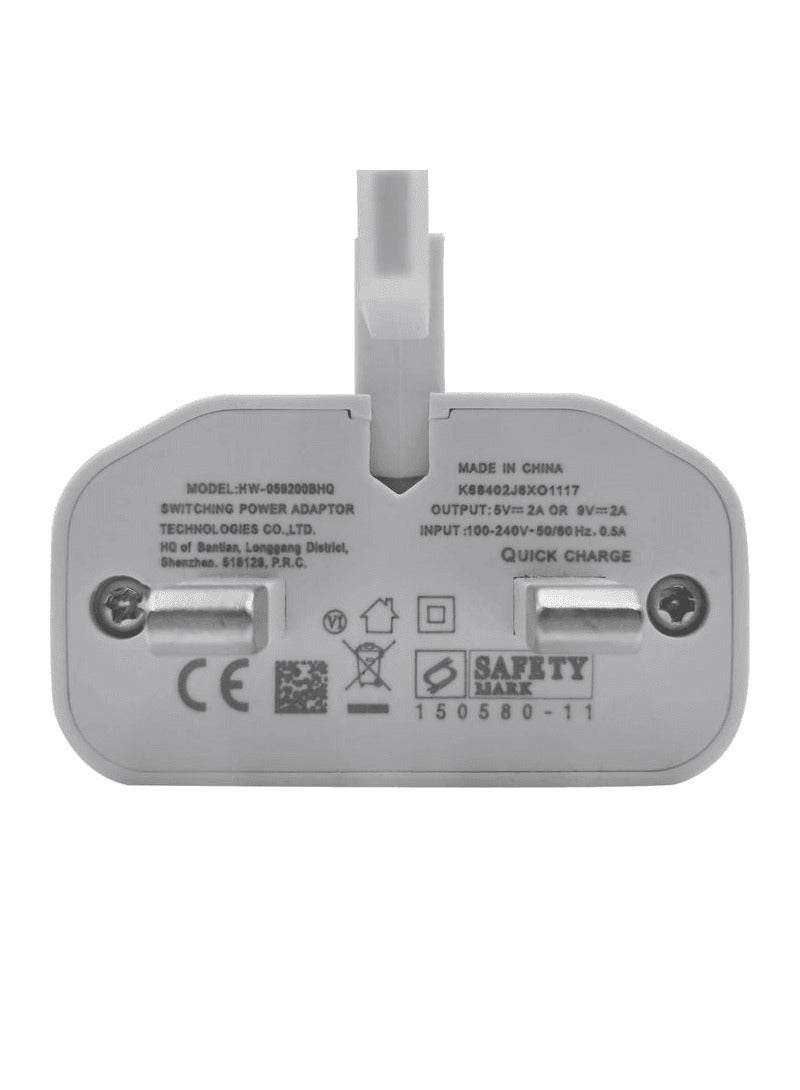 Mobile Charger Power Adapter In 220v Out 5v or 9v Quick Charge 3.0 Micro USB Cable Fast Charger HW-059200BHQ  - Image 3