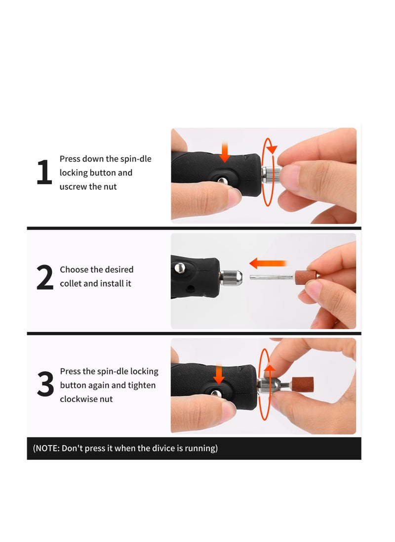Excefore - Mini Cordless Rotary Tool Kit, 5-Speed Multi-Purpose Power Tool, LED Screen Display, for Sanding, Engraving, Polishing, Drilling, Handmade Crafting, DIY Creations - Image 1