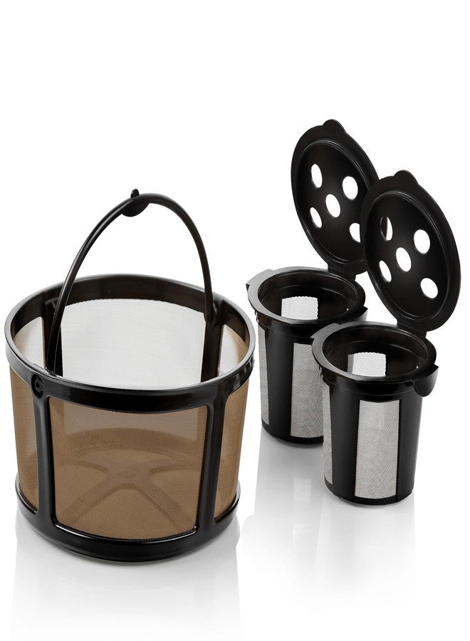 GoodCups 2 Reusable K Cups and Basket Coffee Filter for Keurig K-Duo Hot & Iced Single Serve & Carafe Coffee Maker with MultiStream Technology (Gen 2) - Image 1