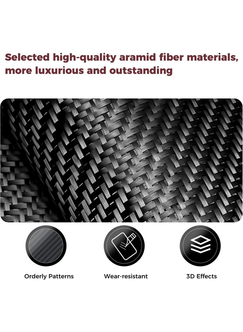 MONOCARBON Real Aramid Fiber [ULTRA SLIM] for iPhone 15 Pro MAX Case Cover [MagSafe Compatible] Lightweight Anti-Scratch - Matte Red Black - Image 3