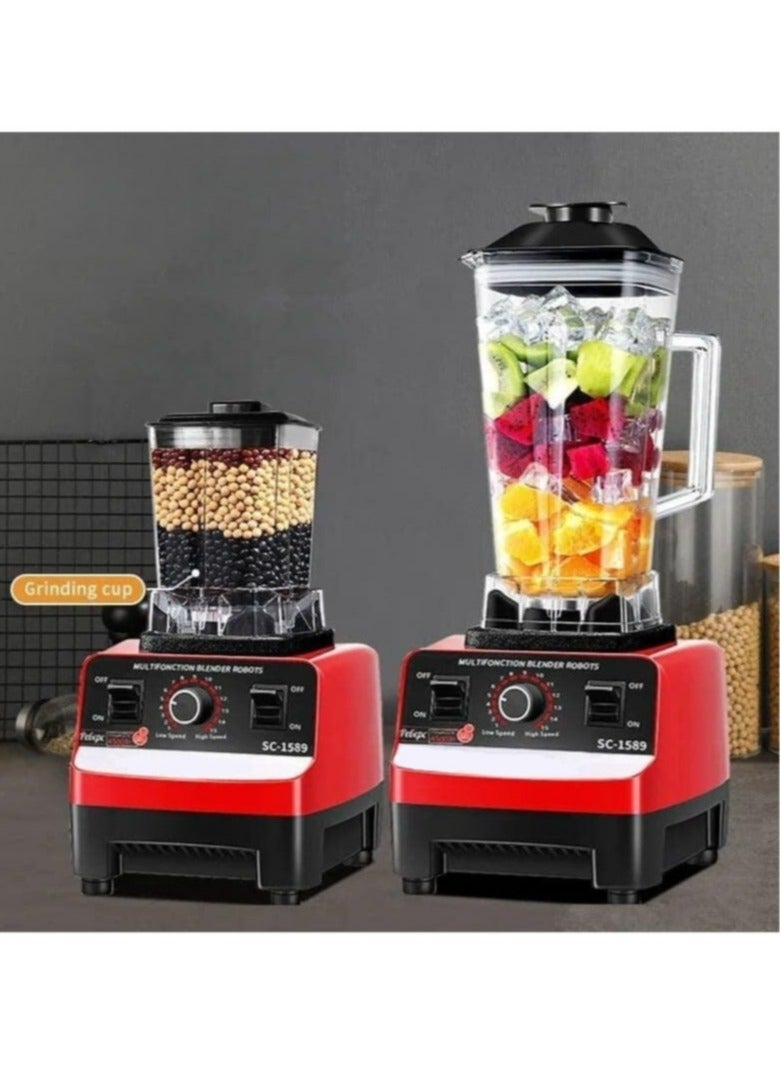 Golden Electric Blender For Fruits, Soups And All Kinds Of Food With A Small Grinder For Spices And Coffee  - Image 1