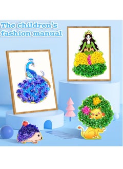 Excefore Art DIY Toys, Paper Craft Kit for Girls Age 3-8, Childhood Infinite Dream Hand-Painted with Painting Poking, Poke Art DIY Toys, The perfect gift for girls, educational and fun  - Image 5