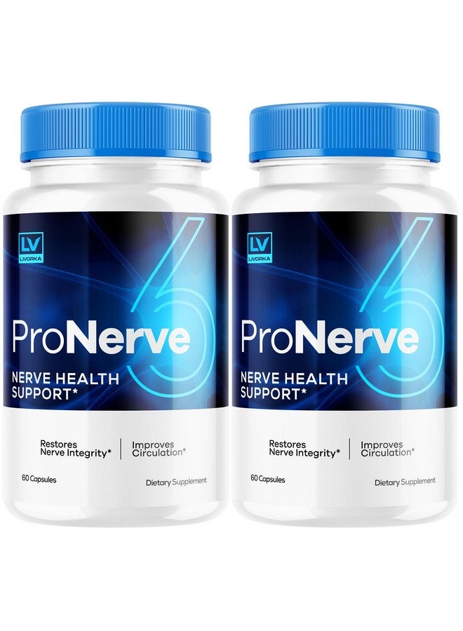 LIVORKA (2 Pack) Pronerve 6, Pronerve6 Capsules, Pronerve 6 Reviews, Pronerve 6 Nerve Health Support, Pro Nerve 6 Pills, Pro Nerve6, Pronerve 6 Advanced Formula Capsules, 120 Capsules for 2 Months - Image 1