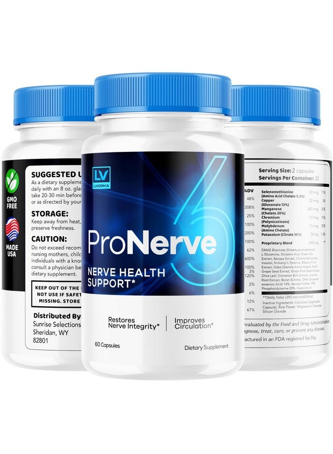 LIVORKA (2 Pack) Pronerve 6, Pronerve6 Capsules, Pronerve 6 Reviews, Pronerve 6 Nerve Health Support, Pro Nerve 6 Pills, Pro Nerve6, Pronerve 6 Advanced Formula Capsules, 120 Capsules for 2 Months - Image 4