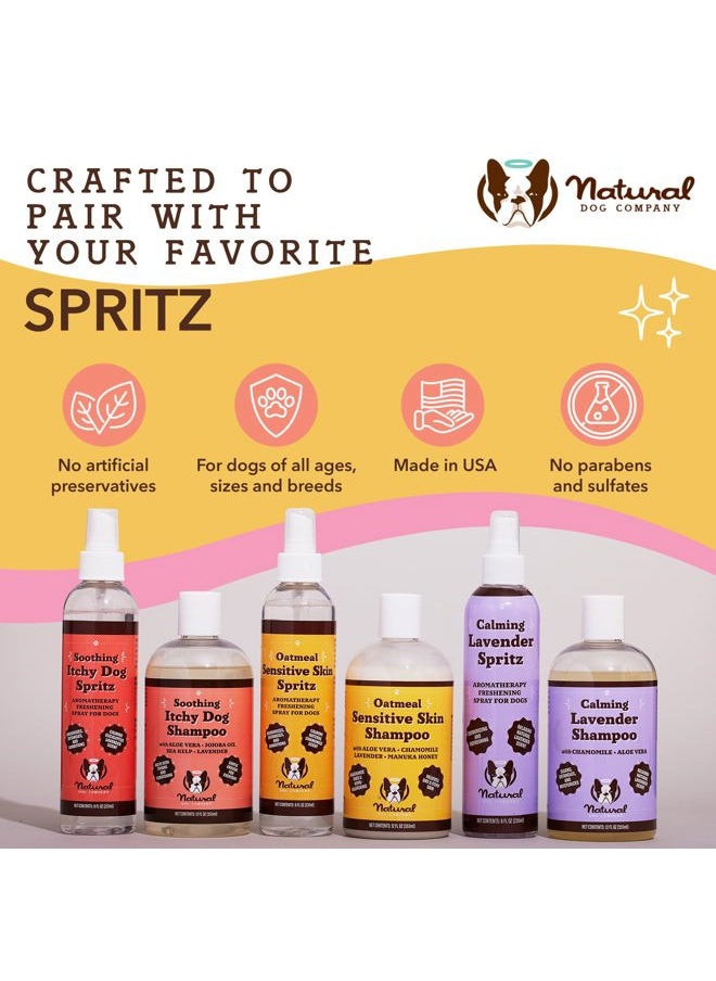Natural Dog Company - Oatmeal Shampoo for Dogs with Sensitive Skin, Ideal Anti Itch and Puppy Shampoo Oatmeal Itch Relief Dog Dandruff Shampoo, Aloe Itchy Skin Relief for Dogs 12 oz - Image 1